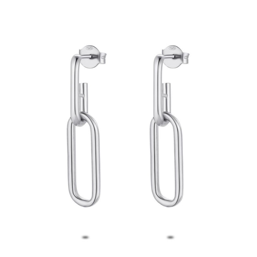 Women Twice As Nice | Silver Earrings, 2 Open Ovals