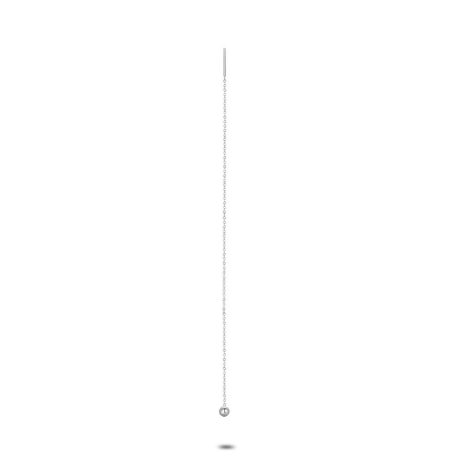 Women Twice As Nice | Stainless Steel Earring Per Piece, Ball On Chain