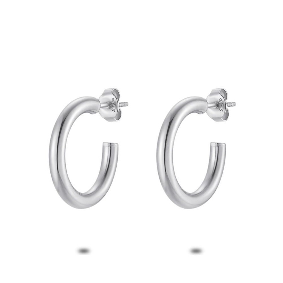 Women Twice As Nice | Silver Earrings, Hoops, 20 Mm/3 Mm