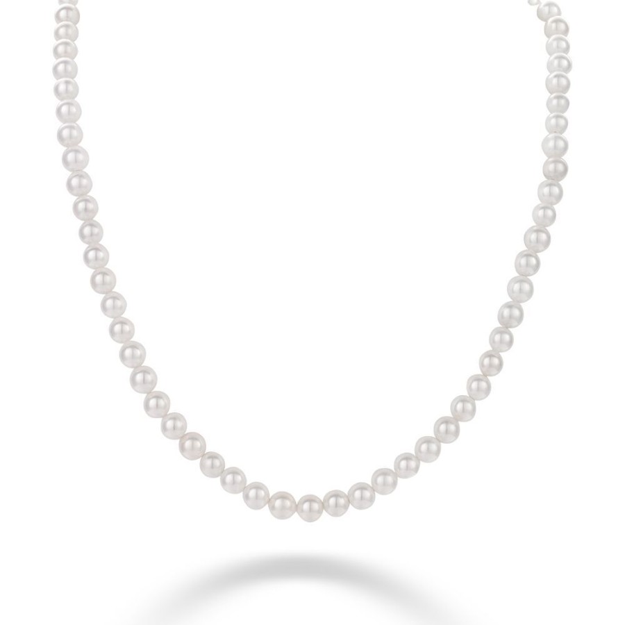 Women Twice As Nice | Silver Necklace, 6 Mm Pearls