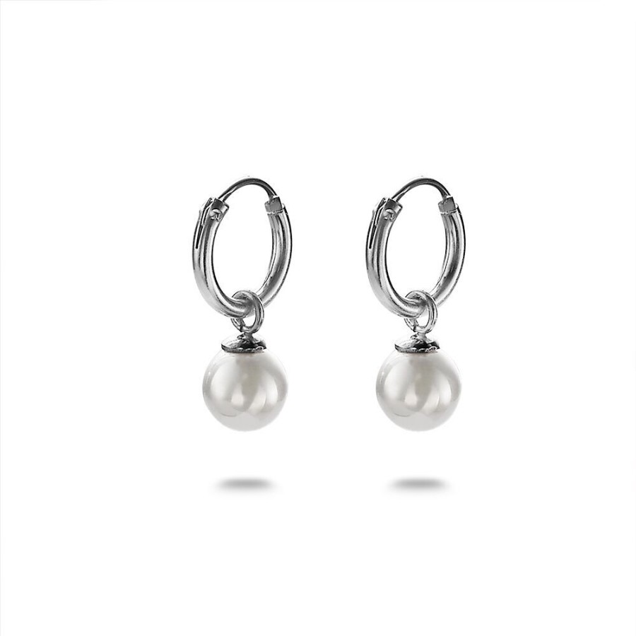 Women Twice As Nice | Silver Earrings, Hoop Earring, Pearl