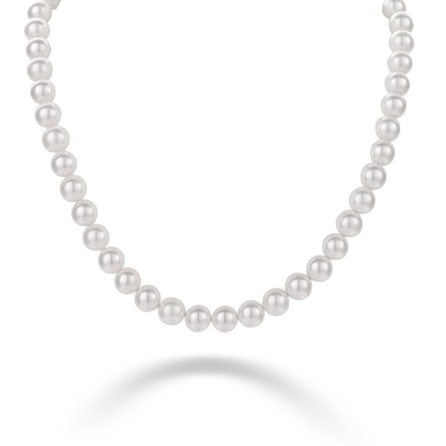 Women Twice As Nice | Silver Necklace, 8 Mm Pearls