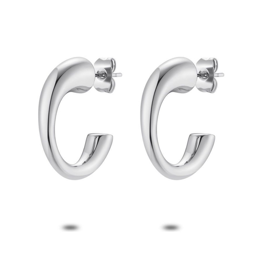 Women Twice As Nice | Earrings In Stainless Steel, Whide Hoop Earrings