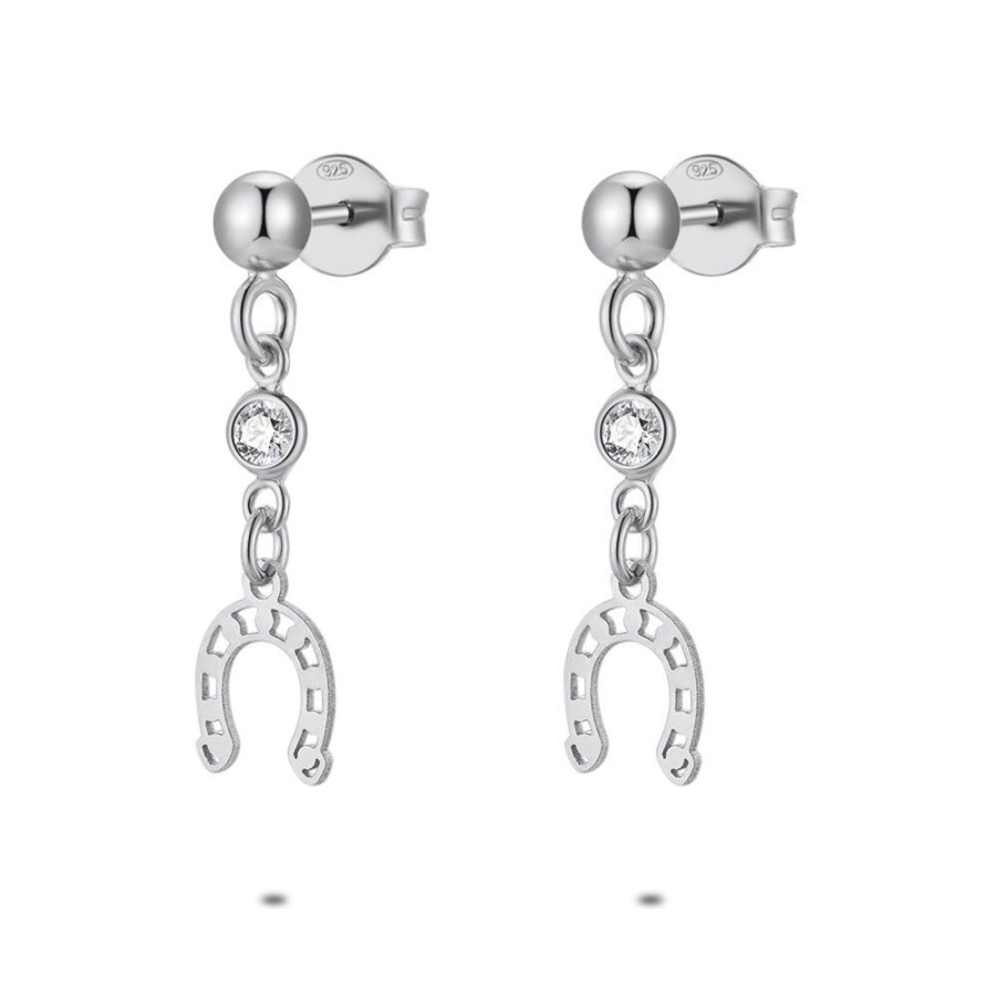 Women Twice As Nice | Silver Earrings, Horseshoe