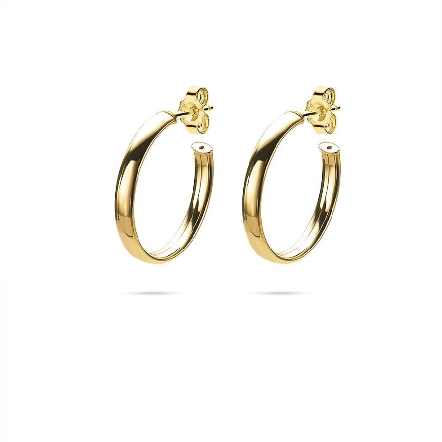 Women Twice As Nice | 18Ct Gold Plated Silver Earrings, Hoop Earring 23 Mm