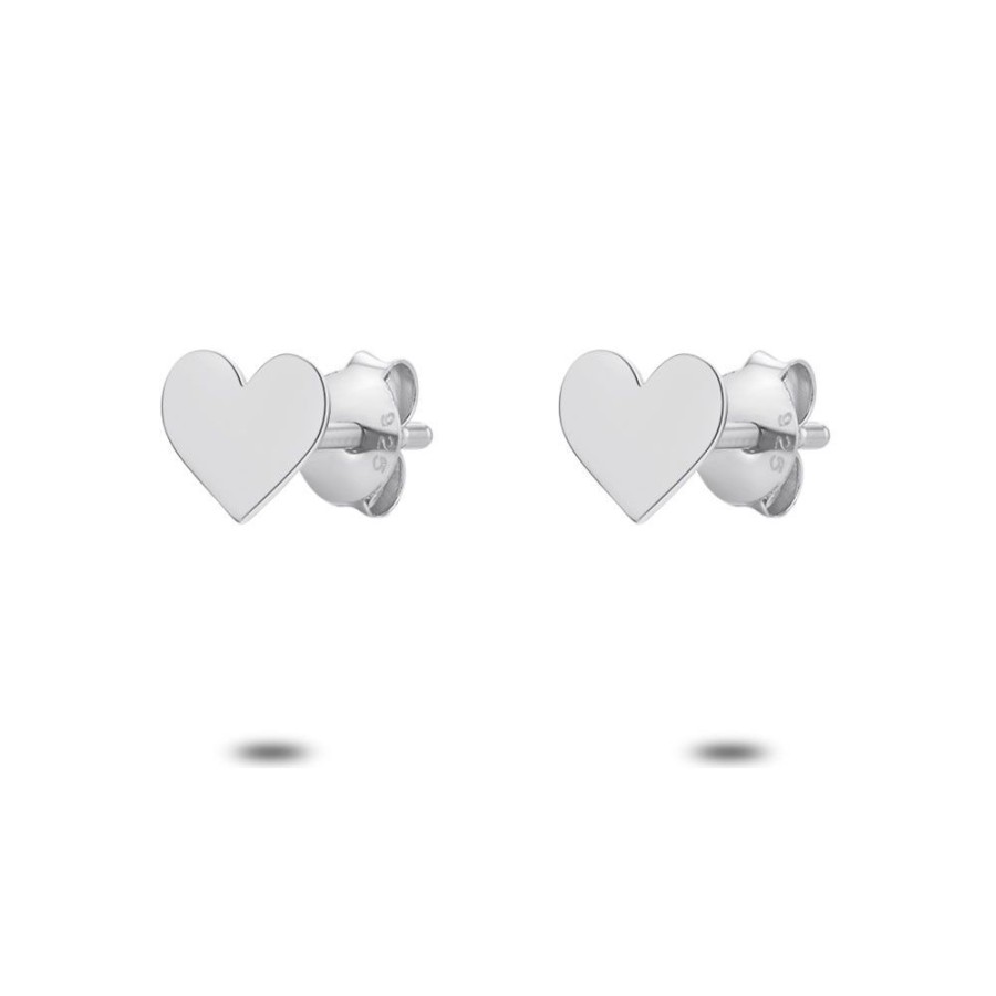 Women Twice As Nice | Earrings In Silver, Heart 6 Mm