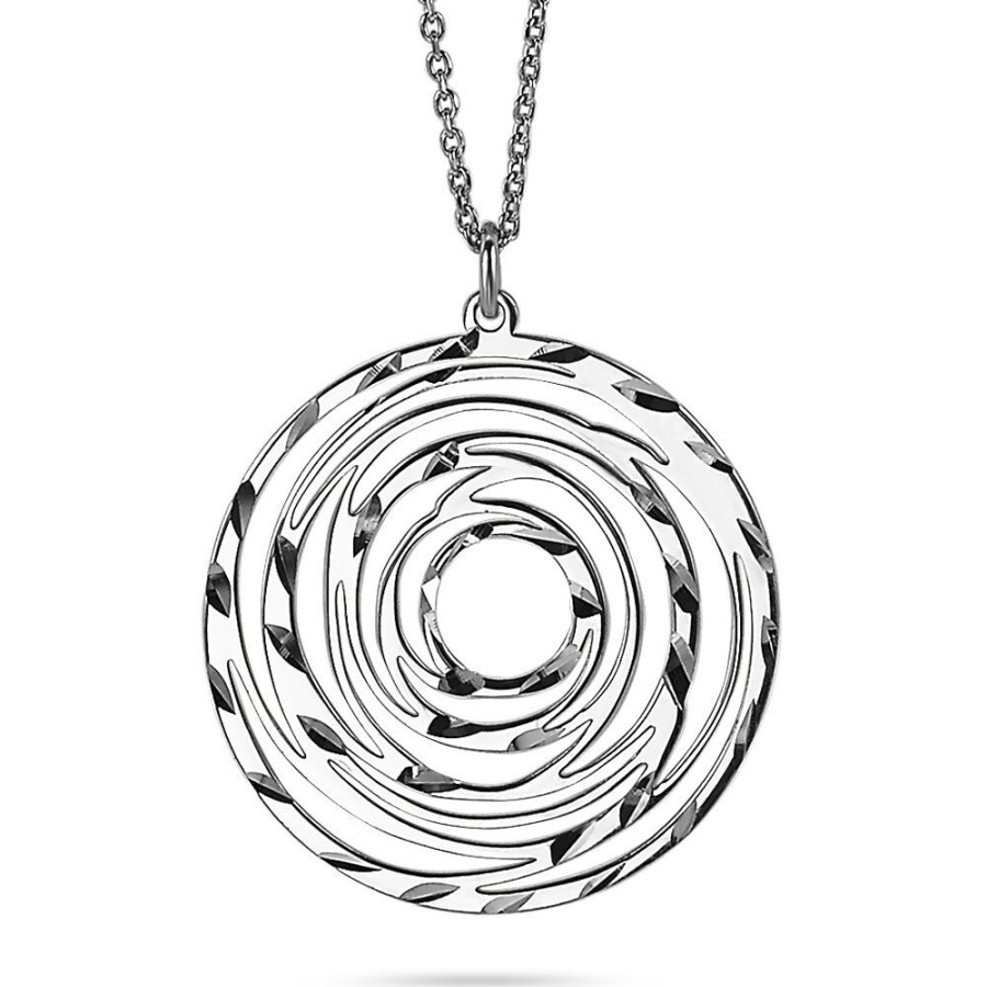 Women Twice As Nice | Silver Necklace, Open Round, Hammered