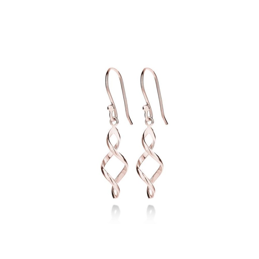 Women Twice As Nice | Rose Silver Earrings, Spiral 2 Cm