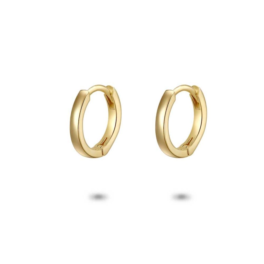 Women Twice As Nice | 18Ct Gold Plated Silver Earrings, Hoop Earrings, 11 Mm