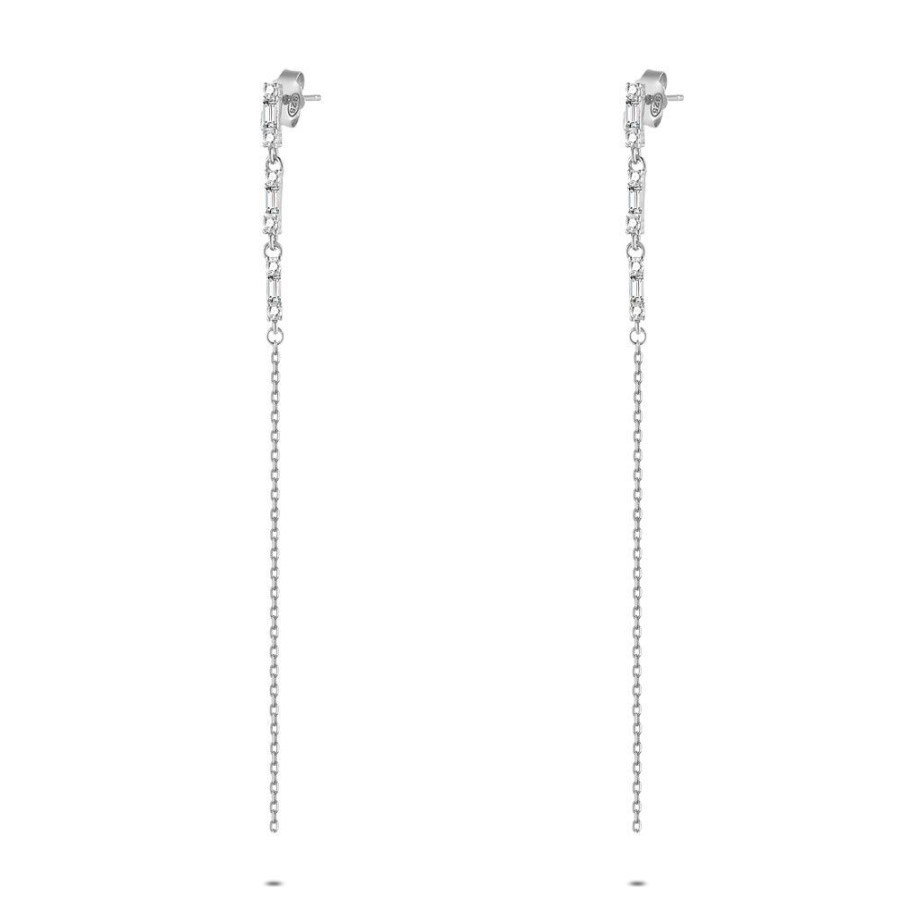 Women Twice As Nice | Silver Earrings, Zirconia And Chain