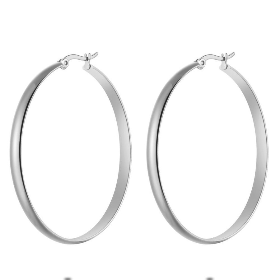 Women Twice As Nice | Stainless Steel Earrings, Hoop Earrings, 50 Mm