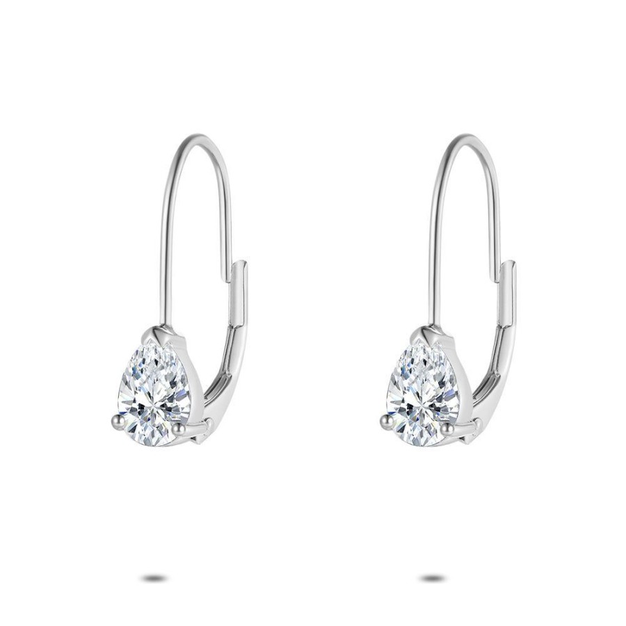 Women Twice As Nice | Silver Earrings, Zirconia Drop