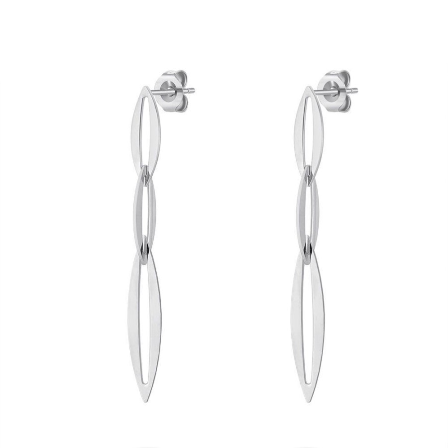 Women Twice As Nice | Silver Earrings, 3 Open Ellips