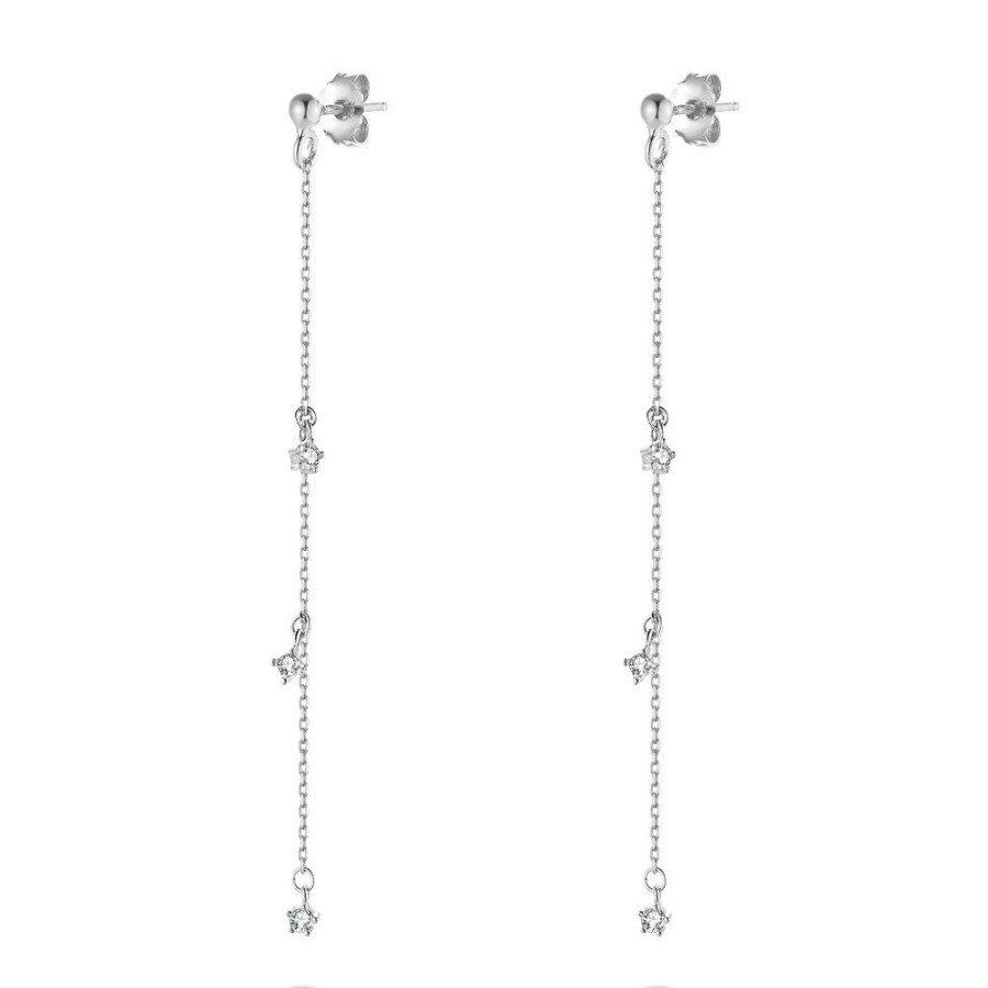 Women Twice As Nice | Silver Earrings, 3 Zirconia