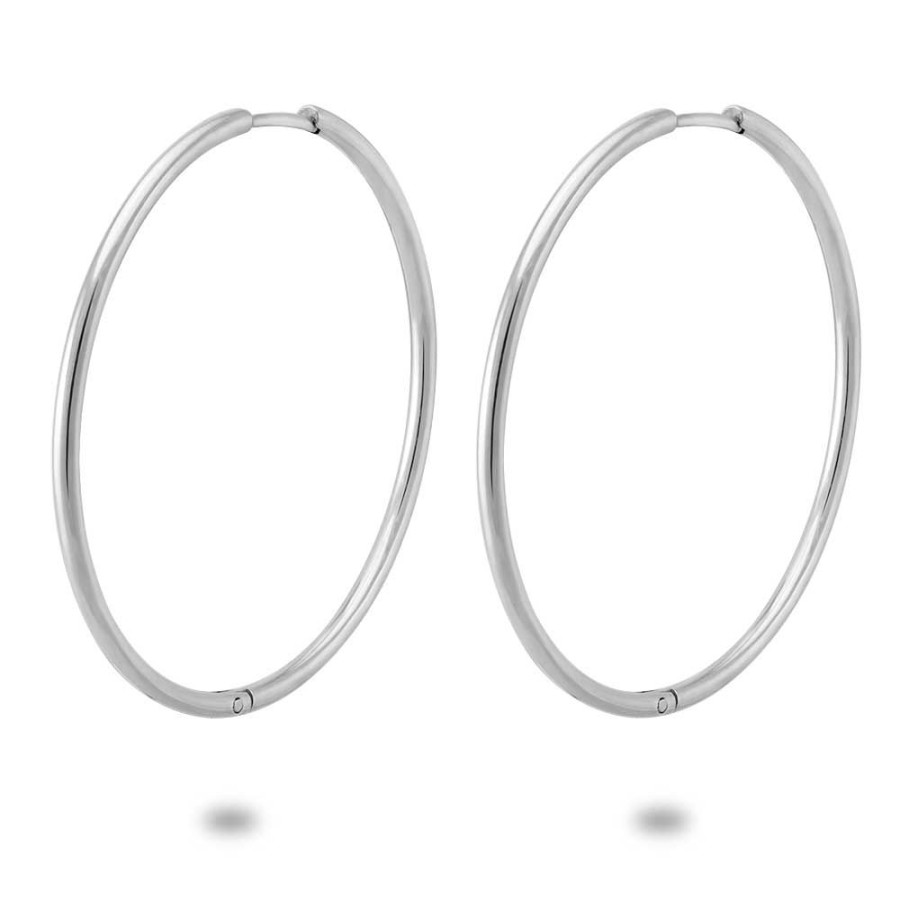 Women Twice As Nice | Stainless Steel Earrings, Hoop 45 Mm