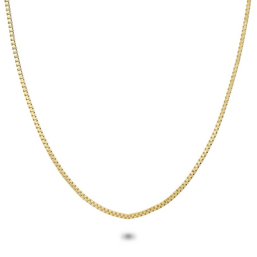 Women Twice As Nice | Gold Coloured Stainless Steel Necklace, Venitian Chain 1,5 Mm