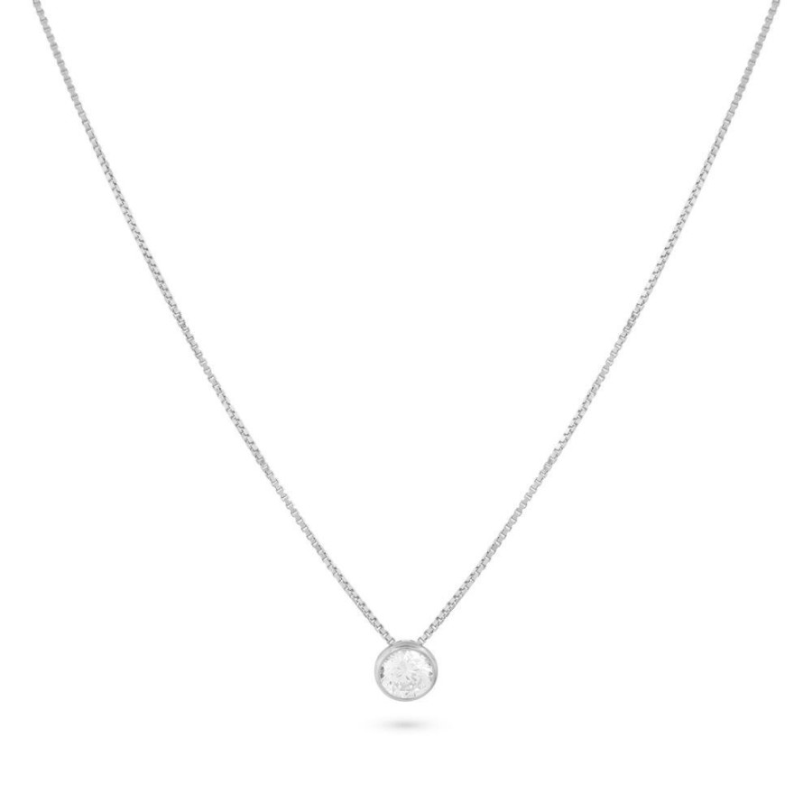 Women Twice As Nice | Silver Necklace, 7 Mm Zirconia