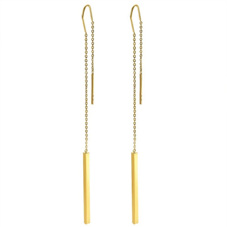 Women Twice As Nice | Stainless Steel Earrings, Barr, Chain