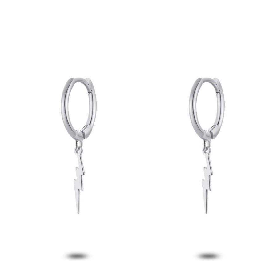 Women Twice As Nice | Stainless Steel Earring Per Piece, Hoop, Lightning