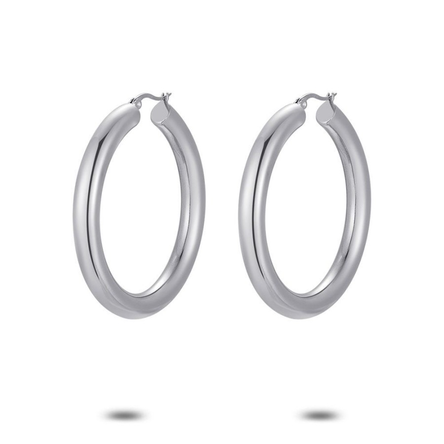 Women Twice As Nice | Stainless Steel Earrings, Hoop, 5 Cm