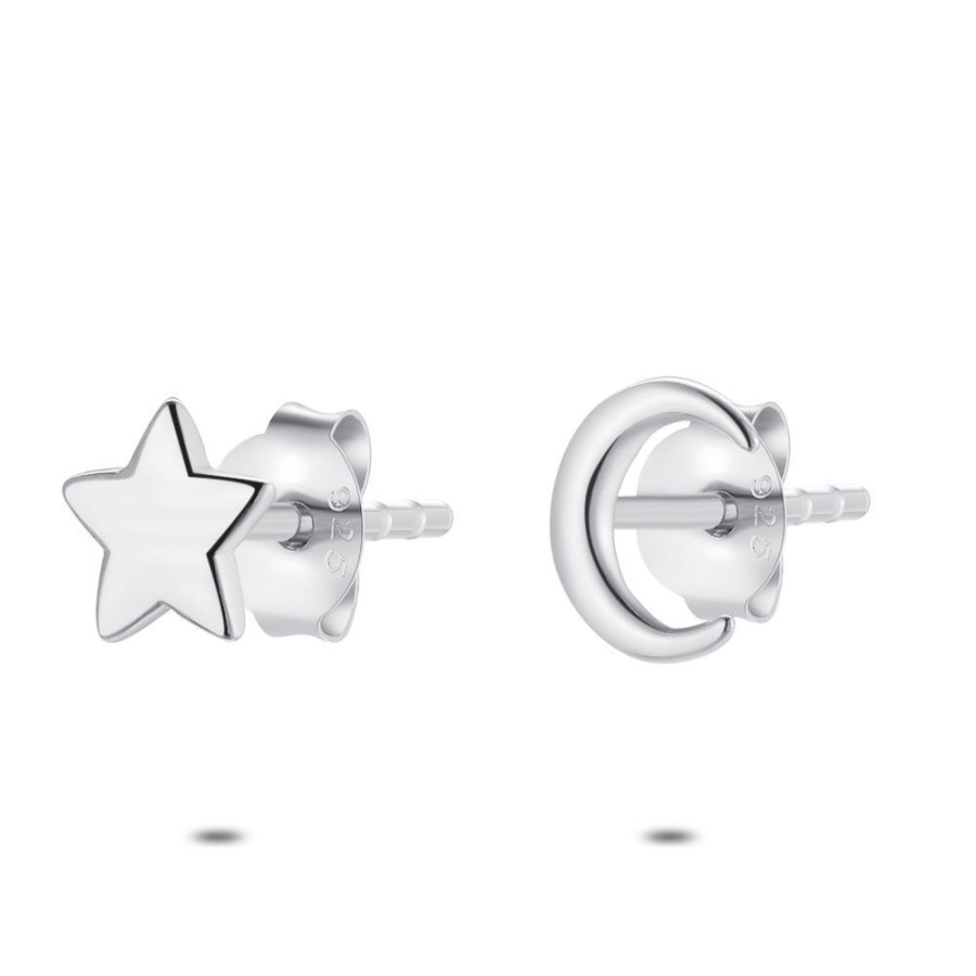 Women Twice As Nice | Earrings In Silver, Moon And Star