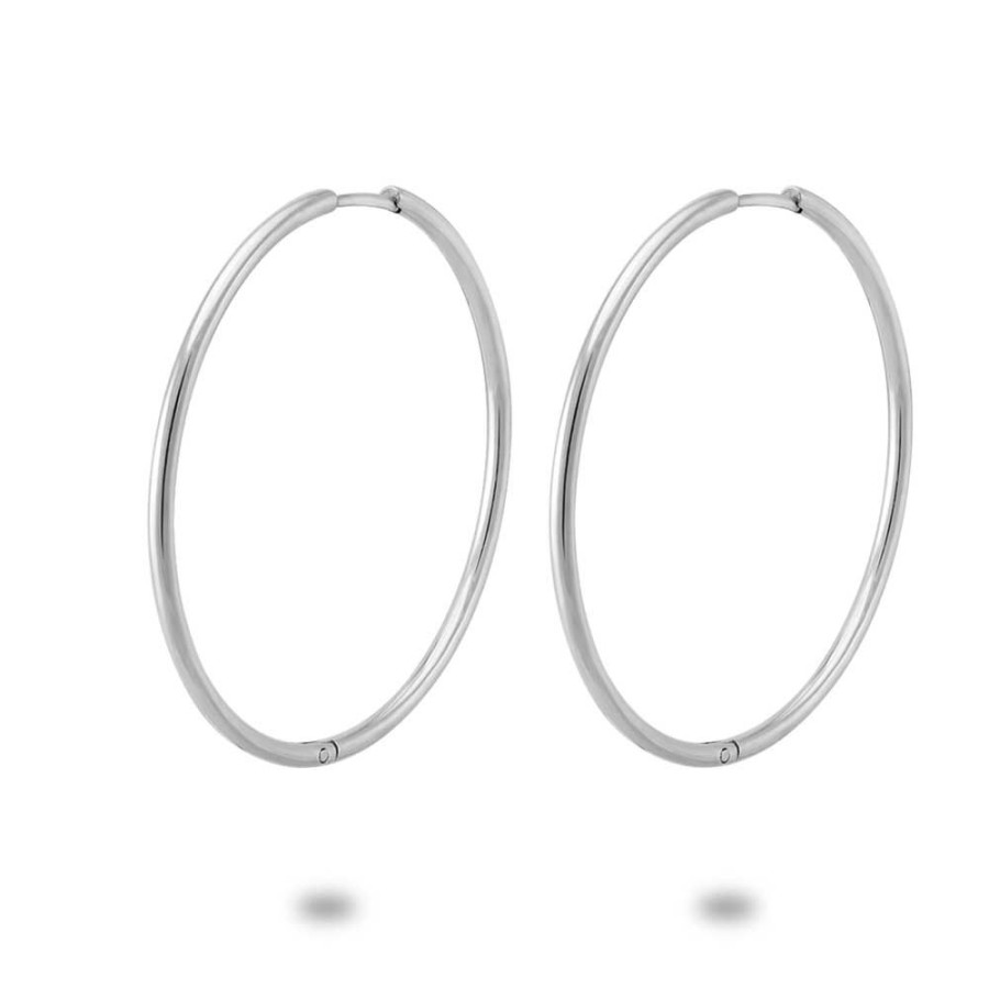 Women Twice As Nice | Stainless Steel Earrings, Hoop 40 Mm