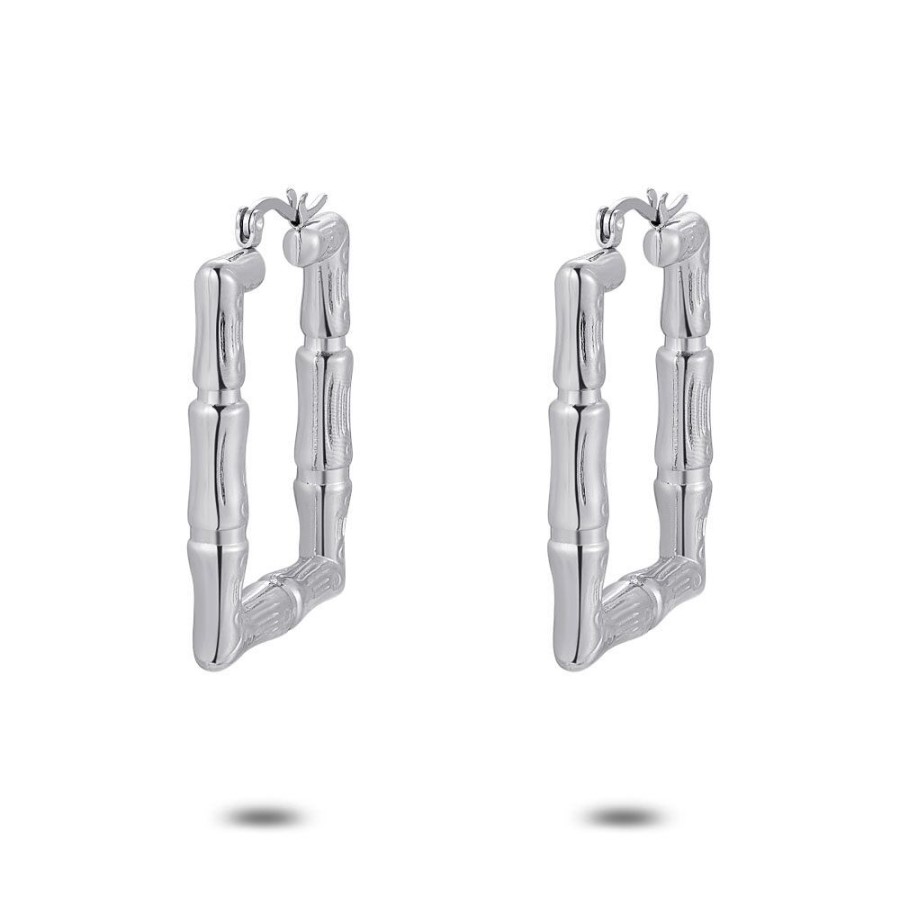 Women Twice As Nice | Stainless Steel Earrings, Rectangular, Drawing