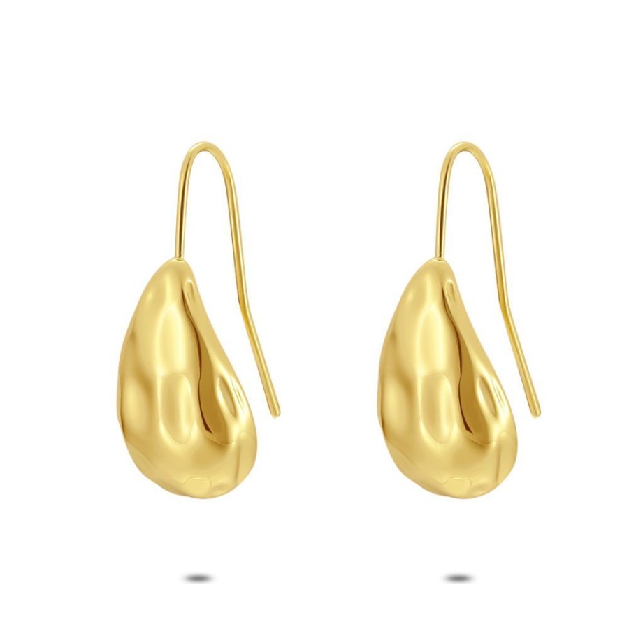 Women Twice As Nice | High Fashion Earrings, Hammered Drop On Hook